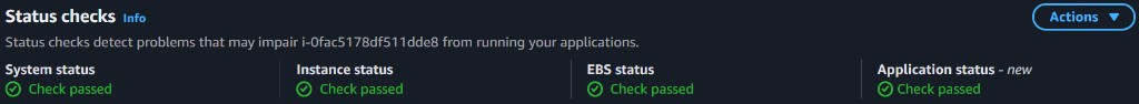 Replacement ASG instance Status checks: system, instance, EBS, and Application status Check passed